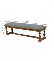 UPHOLSTERED SOLID WOOD BENCH