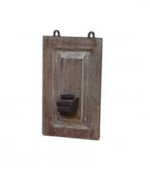 WOODEN WALL CANDLE HOLDER