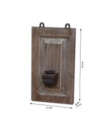 WOODEN WALL CANDLE HOLDER