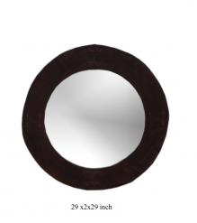 WOODEN ROUND MIRROR FRAME