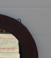 WOODEN ROUND MIRROR FRAME