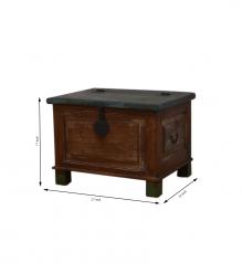 SOLID RECLAIMED WOOD BOX TRUNK