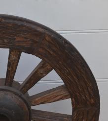 SOLID WOOD WAGON WHEEL FREE STANDING