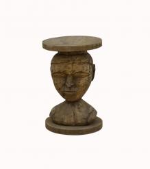 HAND CARVED SOLID WOOD FACE TABLE STAND