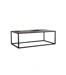 SOLID WOOD & IRON COFFEE TABLE