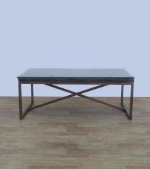 SOLID WOOD & IRON COFFEE TABLE