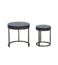 WDN+IRON  COFFEE TABLE SET OF 2