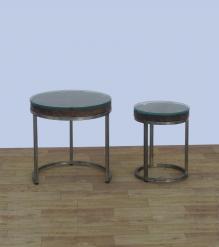 WDN+IRON  COFFEE TABLE SET OF 2