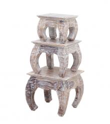 WOODEN BAJOT SET OF 3