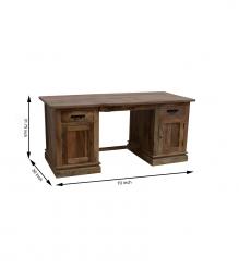 SOLID WOOD DESK W/ 8 DRAWERS