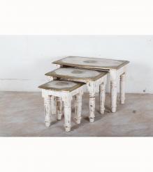 WOODEN STOOL SET OF 3