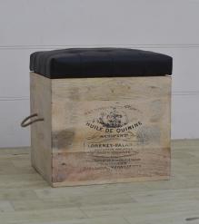 BOX WITH LEATHER SEAT