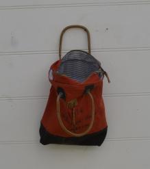 CANVAS & FULL HIDE LEATHER TOTE BAG