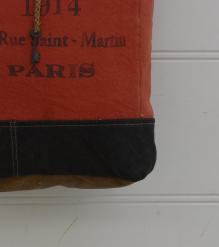 CANVAS & FULL HIDE LEATHER TOTE BAG