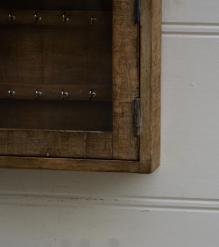 SOLID WOOD & GLASS KEY BOX