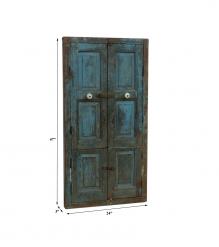 RECLAIMED TEAK 2 DOOR FRAME W/ MIRROR