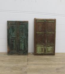 RECLAIMED TEAK 2 DOOR FRAME W/ MIRROR