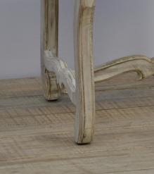 LEATHER & SOLID WOOD STOOL / DINING CHAIR