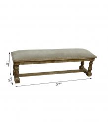 UPHOLSTERED WOOD BENCH
