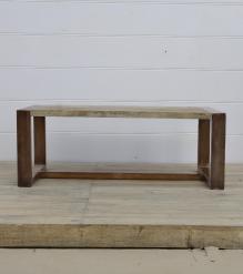 SOLID WOOD & IRON COFFEE TABLE
