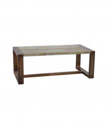 SOLID WOOD & IRON COFFEE TABLE