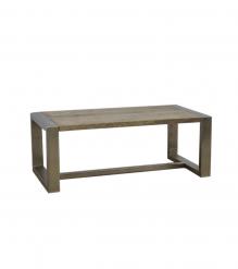 SOLID WOOD & IRON COFFEE TABLE