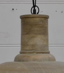 WOODEN FARMHOUSE DOME PENDANT LIGHT FIXTURE