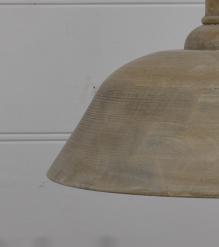 WOODEN FARMHOUSE DOME PENDANT LIGHT FIXTURE
