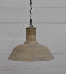 WOODEN FARMHOUSE DOME PENDANT LIGHT FIXTURE