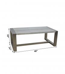 SOLID WOOD & IRON COFFEE TABLE
