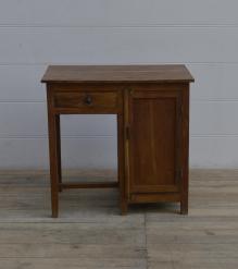 SOLID RECLAIMED TEAK DESK W/ DRAWER & DOOR