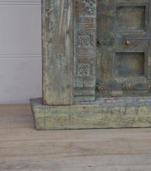 HAND CARVED SOLID WOOD INDIAN DOOR & CASING