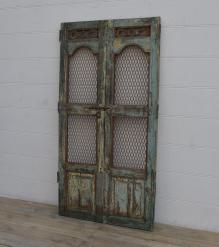 HAND CARVED SOLID WOOD & IRON DOOR