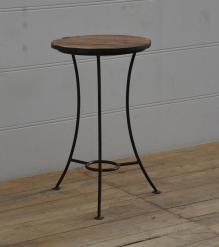 IRON TABLE WITH WOODEN TOP