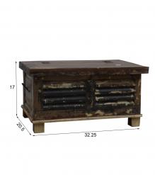 SOLID RECLAIMED WOOD TRUNK COFFEE TABLE