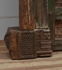 HAND CARVED DECORATIVE INDIAN DOOR & CASING
