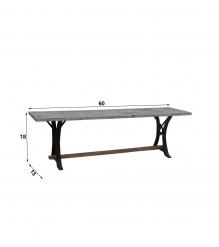 SOLID WOOD & IRON BENCH