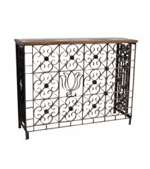 ORNATE METAL & WOOD CONSOLE