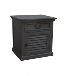 SOLID WOOD END TABLE / NIGHTSTAND W/ 1 DRAWER & 1 DOOR