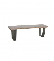 LIVE EDGE SOLID ACACIA WOOD BENCH