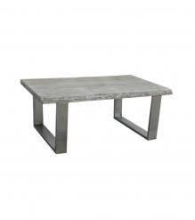SOLID LIVE EDGE WOOD COFFEE TABLE W/ METAL BASE