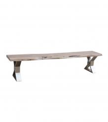 LIVE EDGE SOLID ACACIA WOOD BENCH