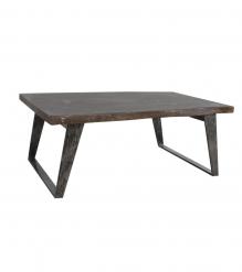SOLID WOOD LIVE EDGE & IRON COFFEE TABLE