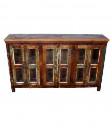 WOODEN GLASS SIDEBOARD