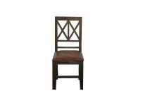 WOODEN LEATHER DINING CHAIR