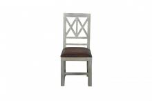 WOODEN LEATHER DINING CHAIR