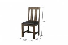 WOODEN LEATHER DINING CHAIR