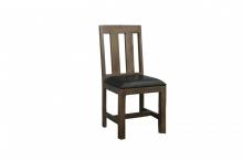 WOODEN LEATHER DINING CHAIR