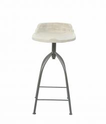 WOODEN IRON STOOL
