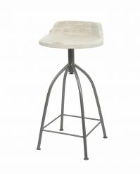 WOODEN IRON STOOL